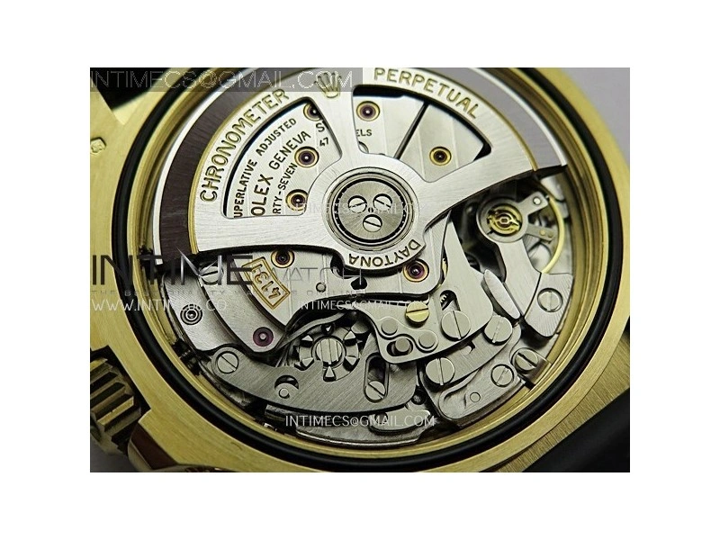 Daytona 126518 904L YG VF 1:1 Best Edition YG Dial Black Subdial On Black Oysterflex Rubber Strap DD4131