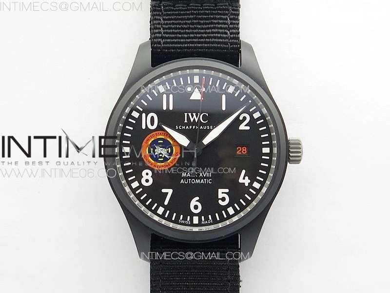 Pilot Mark XVIII TOPGUN SFTI Ceramic M+ 1:1 Best Edition Black Dial on Black Nylon Strap A2892