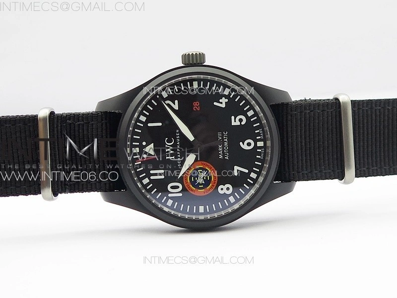 Pilot Mark XVIII TOPGUN SFTI Ceramic M+ 1:1 Best Edition Black Dial on Black Nylon Strap A2892