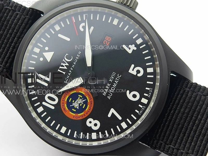 Pilot Mark XVIII TOPGUN SFTI Ceramic M+ 1:1 Best Edition Black Dial on Black Nylon Strap A2892