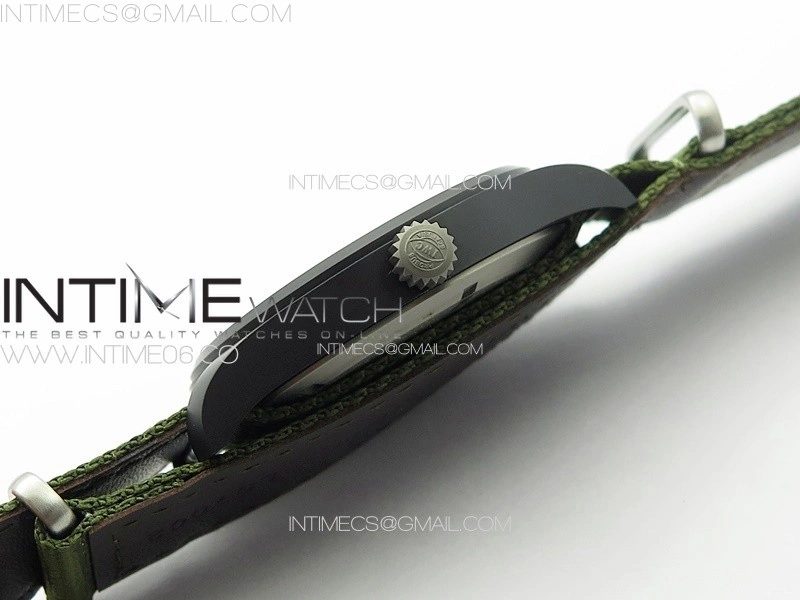 Pilot Mark XVIII TOPGUN SFTI Ceramic M+ 1:1 Best Edition Black Dial on Green Nylon Strap A2892