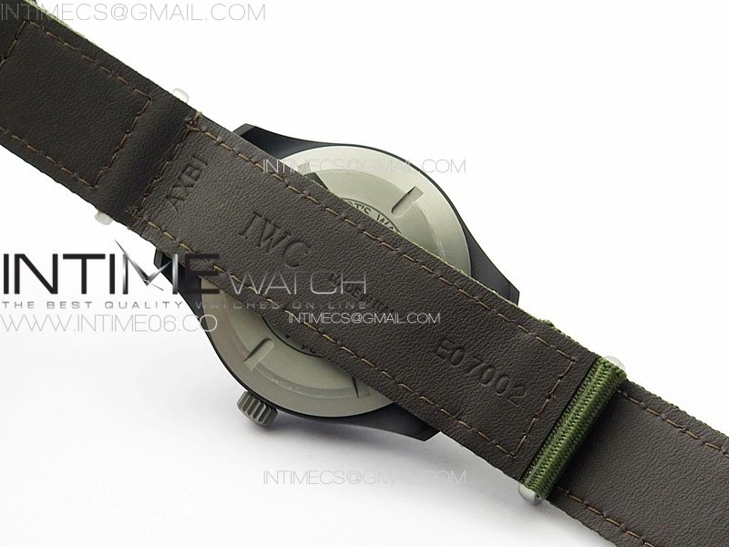 Pilot Mark XVIII TOPGUN SFTI Ceramic M+ 1:1 Best Edition Black Dial on Green Nylon Strap A2892