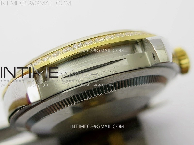 DateJust 36 126283 904L SS YG VSF 1:1 Best Edition Gold Fluted Dial Diamonds Markers on Jubilee Bracelet VS3235