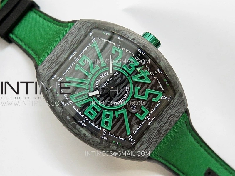 Vanguard Racing Carbon V45 Green ABF Best Edition On Green Nylon Strap A2824