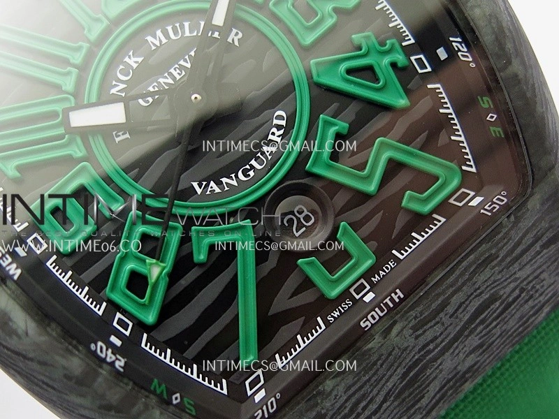 Vanguard Racing Carbon V45 Green ABF Best Edition On Green Nylon Strap A2824