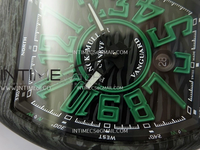 Vanguard Racing Carbon V45 Green ABF Best Edition On Green Nylon Strap A2824