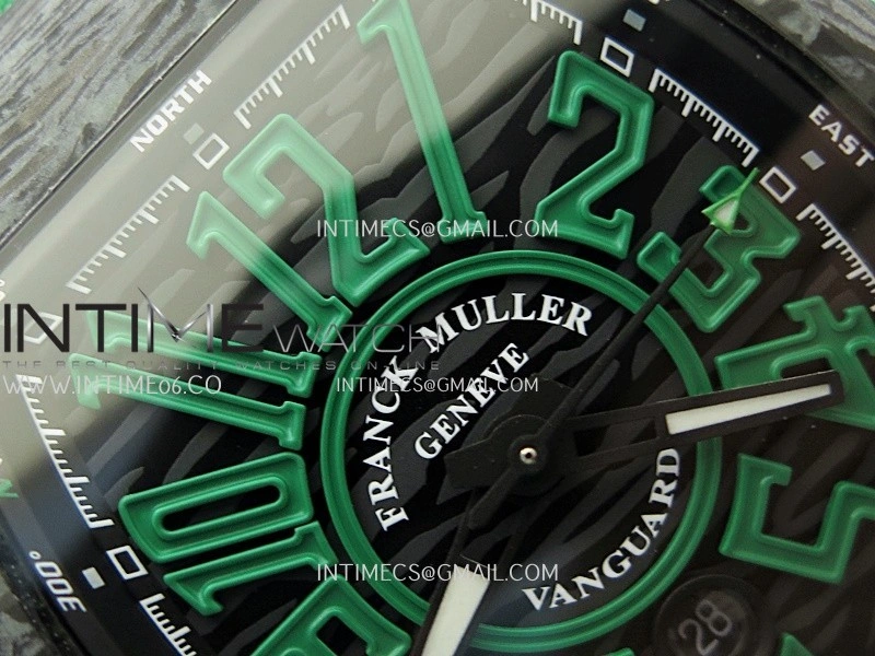 Vanguard Racing Carbon V45 Green ABF Best Edition On Green Nylon Strap A2824