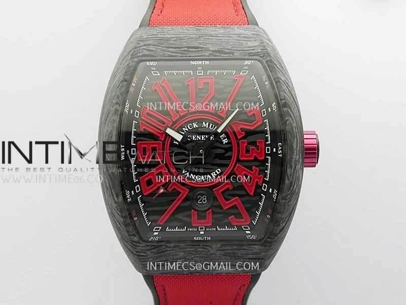 Vanguard Racing Carbon V45 Red ABF Best Edition On Red Nylon Strap A2824