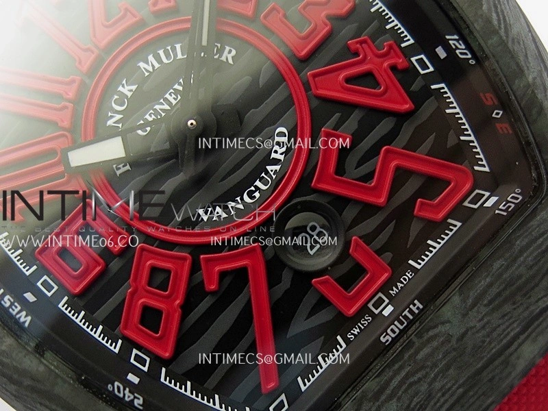Vanguard Racing Carbon V45 Red ABF Best Edition On Red Nylon Strap A2824