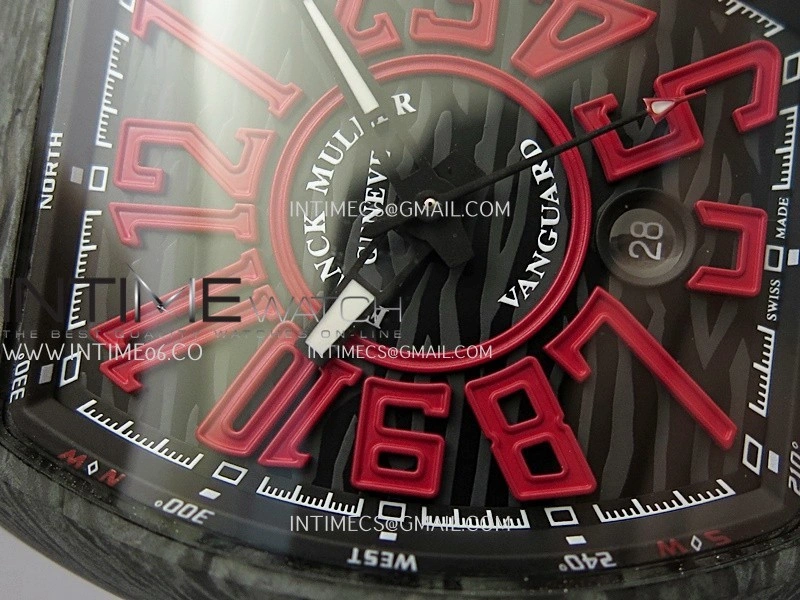 Vanguard Racing Carbon V45 Red ABF Best Edition On Red Nylon Strap A2824