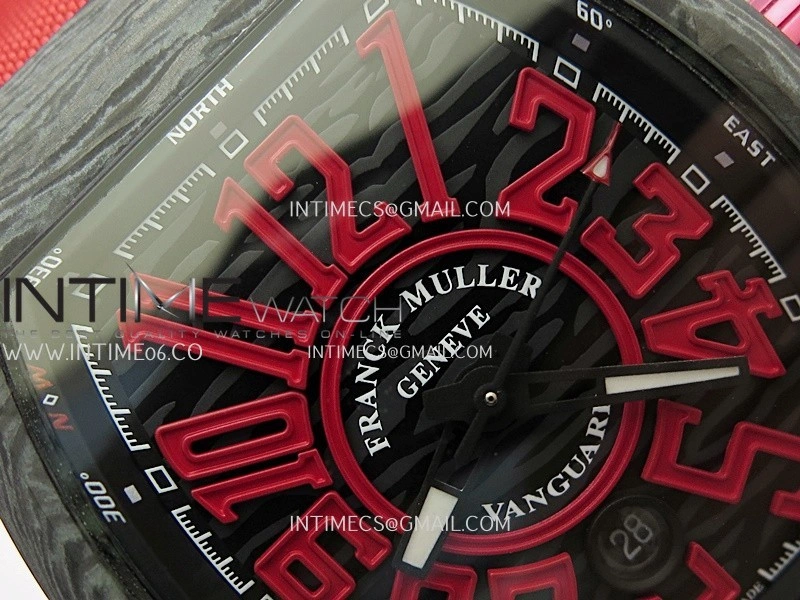 Vanguard Racing Carbon V45 Red ABF Best Edition On Red Nylon Strap A2824