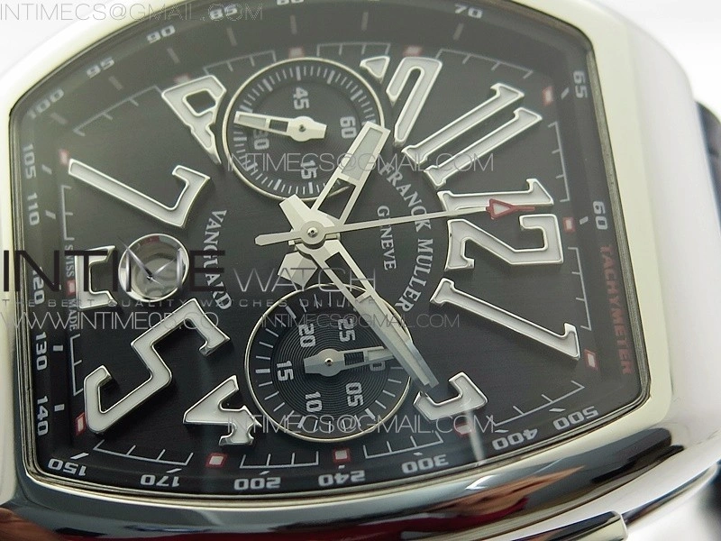 Vanguard V45 Chrono SS ABF Best Edition Black Dial on Black Gummy Strap A7750