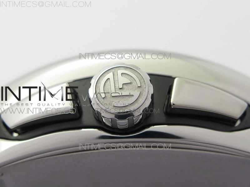 Vanguard V45 Chrono SS ABF Best Edition Black Dial on Black Gummy Strap A7750