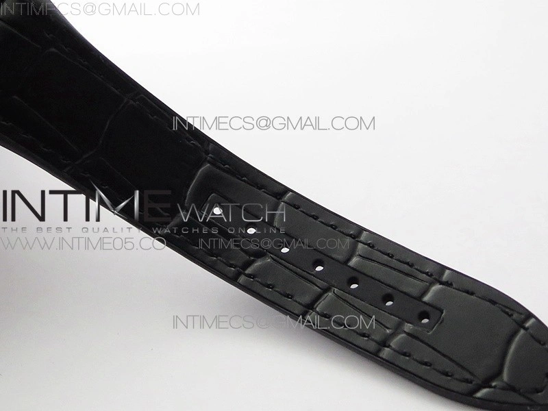 Vanguard V45 Chrono SS ABF Best Edition Black Dial on Black Gummy Strap A7750