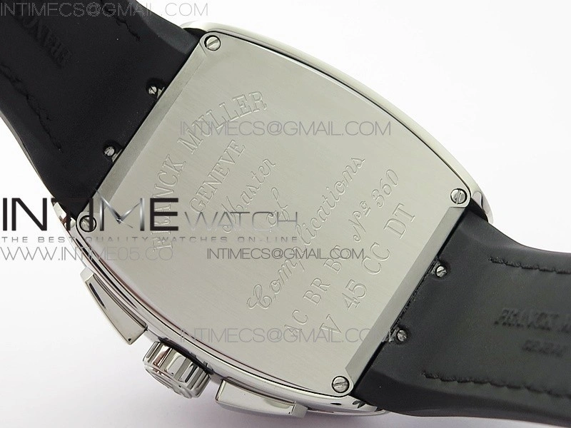 Vanguard V45 Chrono SS ABF Best Edition Black Dial on Black Gummy Strap A7750