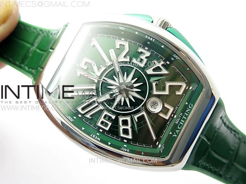 Vanguard V45 SS ABF Best Edition Green Dial On Green Gummy Strap A2824
