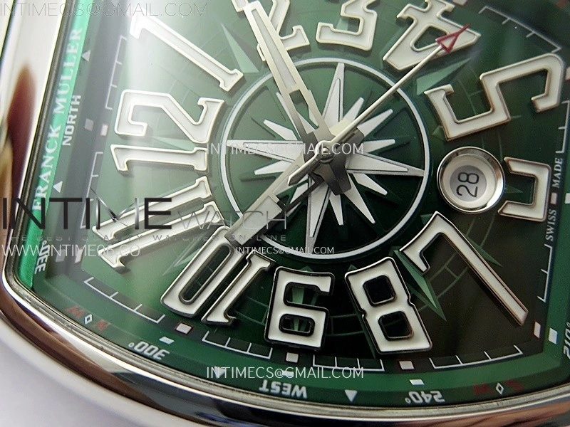 Vanguard V45 SS ABF Best Edition Green Dial On SS Bracelet A2824