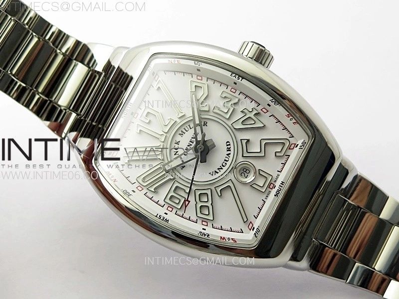 Vanguard V45 SS ABF Best Edition White Dial On SS Bracelet A2824