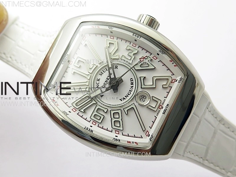 Vanguard V45 SS ABF Best Edition White Dial On White Gummy Strap A2824