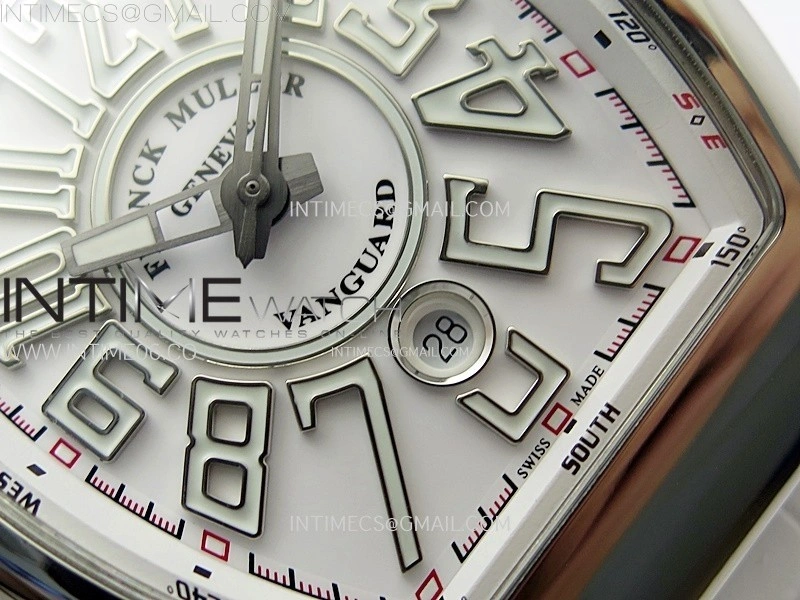 Vanguard V45 SS ABF Best Edition White Dial On White Gummy Strap A2824