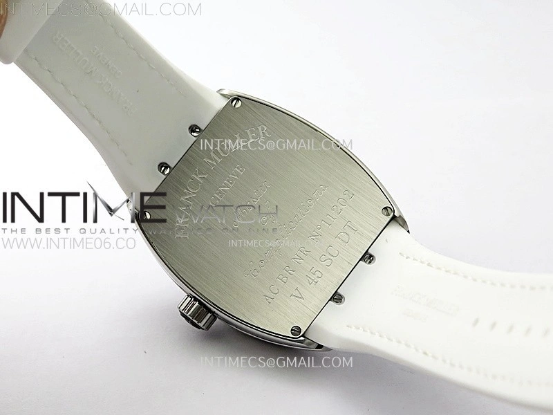 Vanguard V45 SS ABF Best Edition White Dial On White Gummy Strap A2824