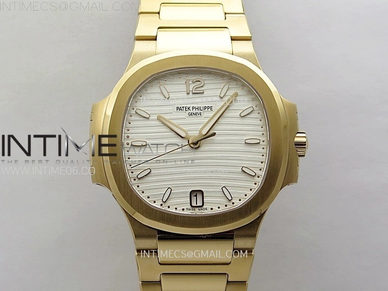 Nautilus 7118 New Version Ladies RG PPF 1:1 Best Edition White Dial on RG Bracelet A324 Super Clone