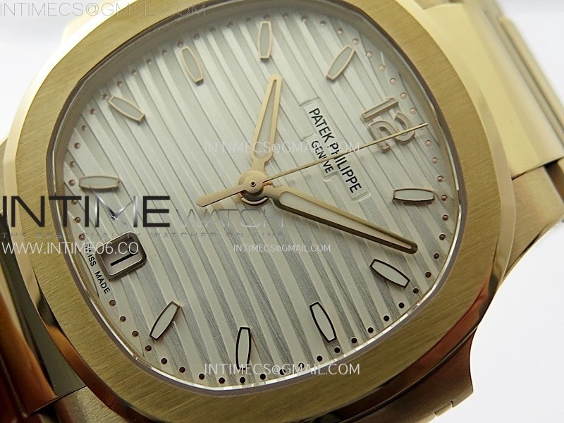 Nautilus 7118 New Version Ladies RG PPF 1:1 Best Edition White Dial on RG Bracelet A324 Super Clone