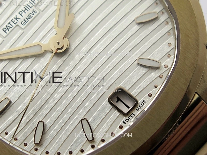 Nautilus 7118 New Version Ladies RG PPF 1:1 Best Edition White Dial on RG Bracelet A324 Super Clone
