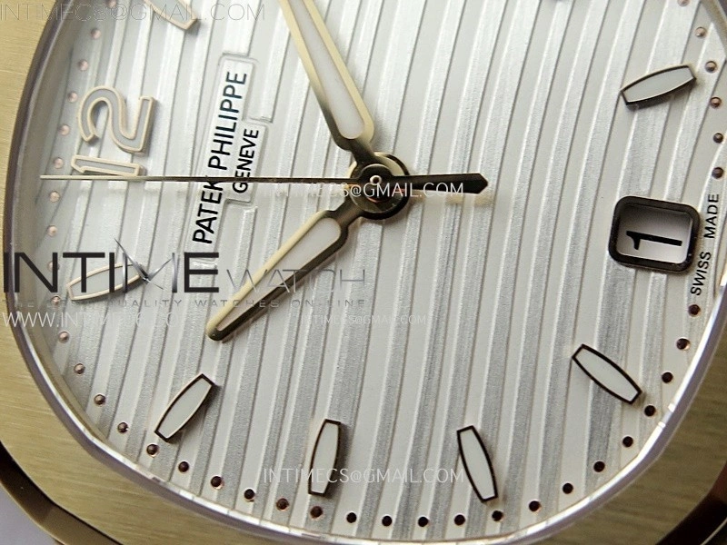 Nautilus 7118 New Version Ladies RG PPF 1:1 Best Edition White Dial on RG Bracelet A324 Super Clone