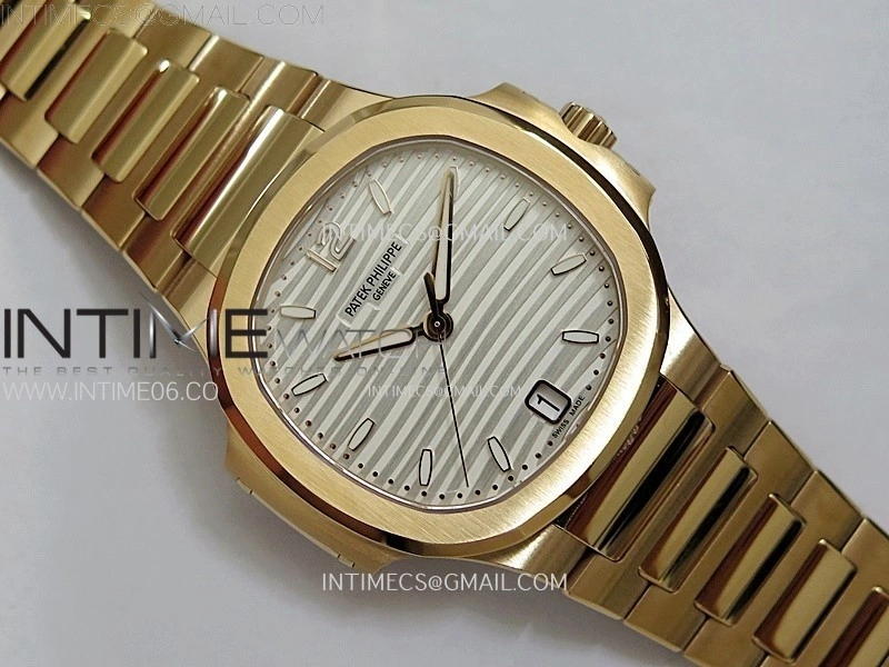 Nautilus 7118 New Version Ladies RG PPF 1:1 Best Edition White Dial on RG Bracelet A324 Super Clone
