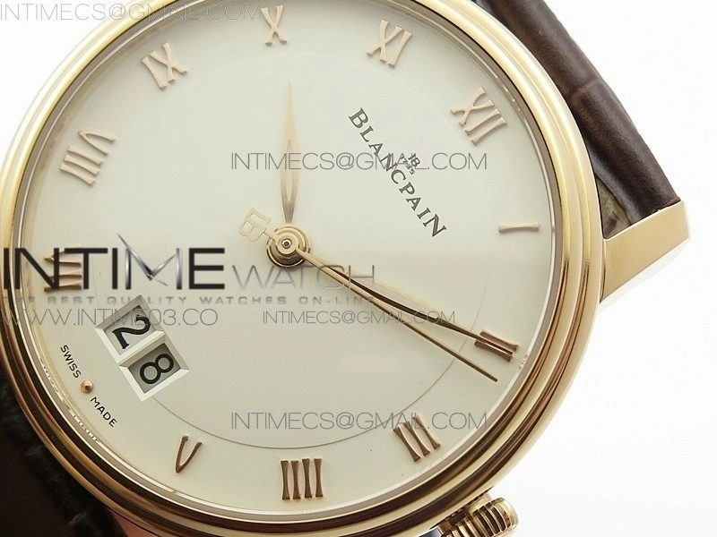 Villeret 6669 RG V2 HG 1:1 Best Edition White Dial On brown leather Strap