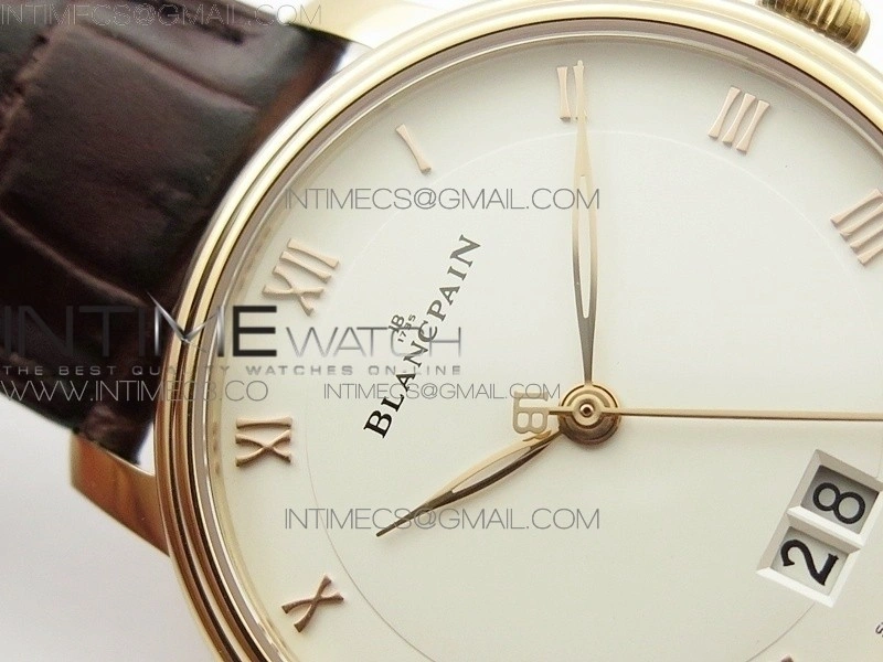 Villeret 6669 RG V2 HG 1:1 Best Edition White Dial On brown leather Strap