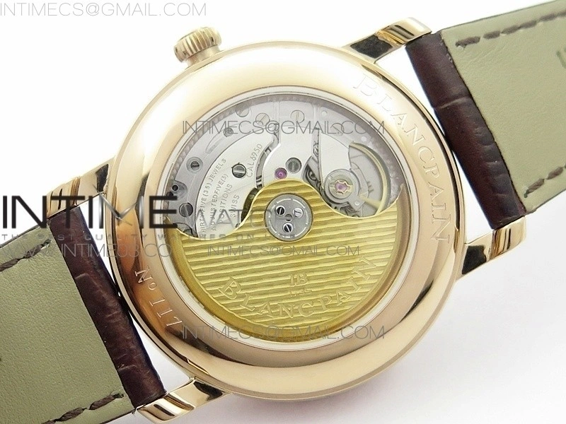 Villeret 6669 RG V2 HG 1:1 Best Edition White Dial On brown leather Strap