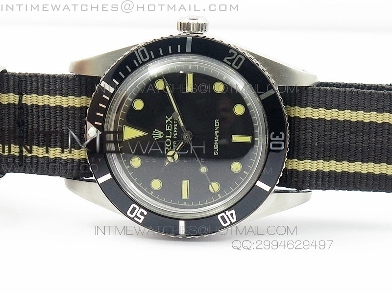 Vintage 1680 Submariner No Date SS On Nylon Strap A2836
