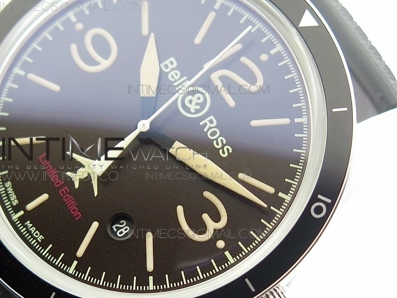 Vintage BR123 50 Years SS Brown Dial on Black Rubber Strap MIYOTA 9015