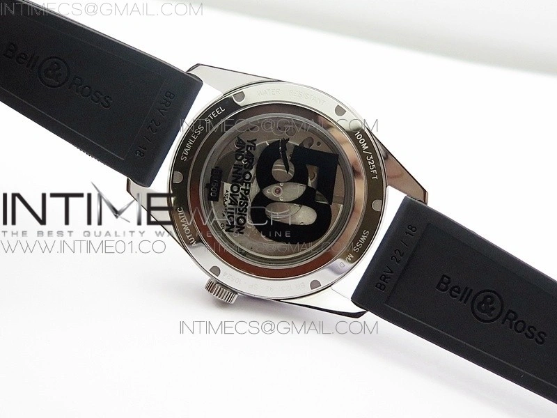Vintage BR123 50 Years SS Brown Dial on Black Rubber Strap MIYOTA 9015