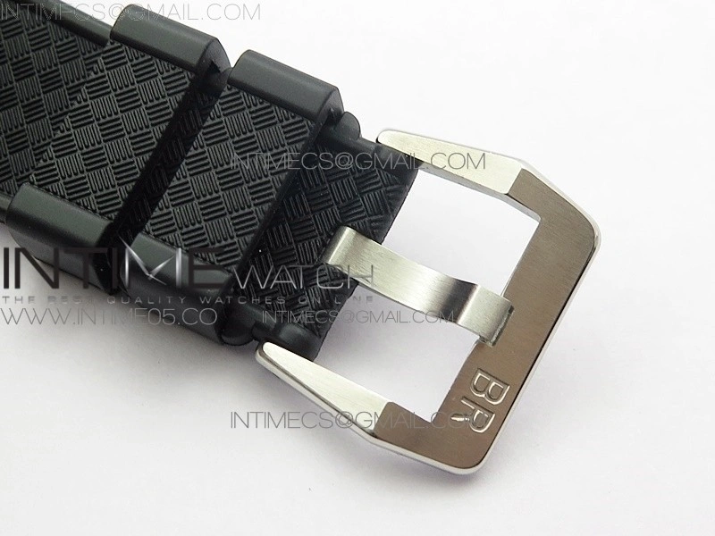 Vintage BR123 SS Blue Dial Blue Bezel on Black Rubber Strap MIYOTA 9015