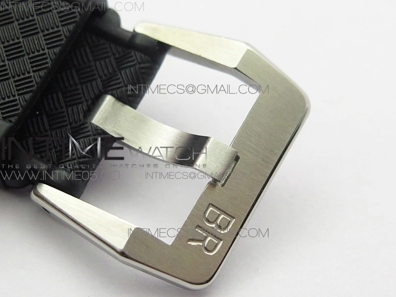 Vintage BR123 SS Blue Dial Blue Bezel on Black Rubber Strap MIYOTA 9015