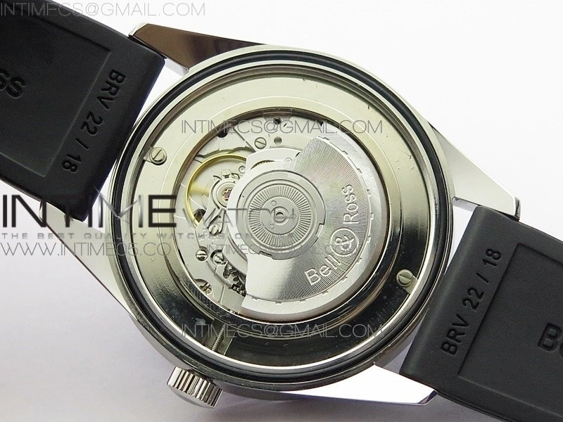 Vintage BR123 SS Blue Dial Blue Bezel on Black Rubber Strap MIYOTA 9015