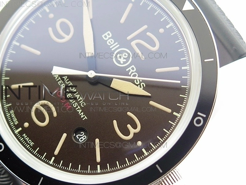 Vintage BR123 SS Brown Dial on Black Rubber Strap MIYOTA 9015