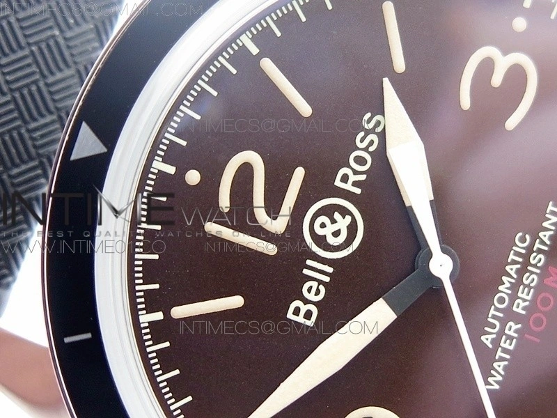 Vintage BR123 SS Brown Dial on Black Rubber Strap MIYOTA 9015