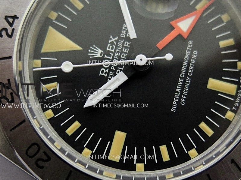 Vintage Explorer II 1655 Orange GMT Hand SS BP Black Dial On SS Bracelet A2836