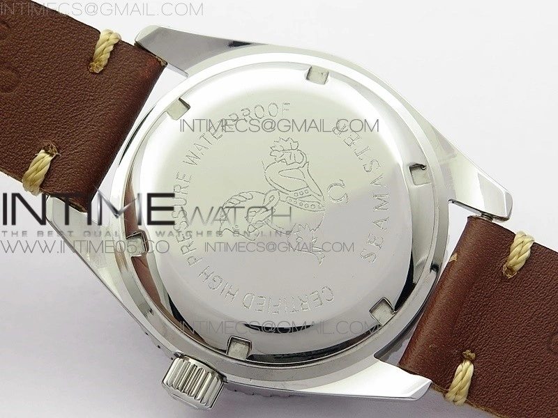 Vintage Seamaster 300 Date T SS B12 Black Dial On Brown Leather Strap A-2836