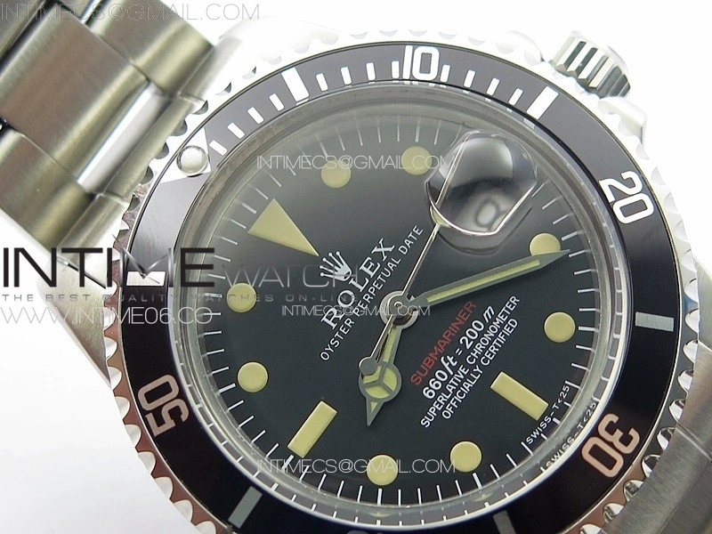 Vintage Submariner 1680 SS B12 Best Edition Black Dial on SS Bracelet A2836