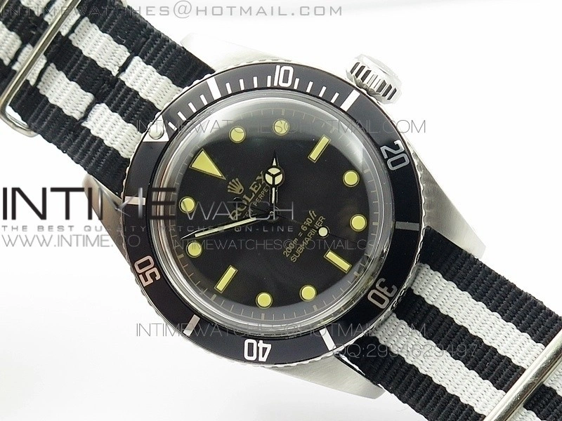 Vintage Submariner No Date 200m 660ft SS On Nylon Strap A2836