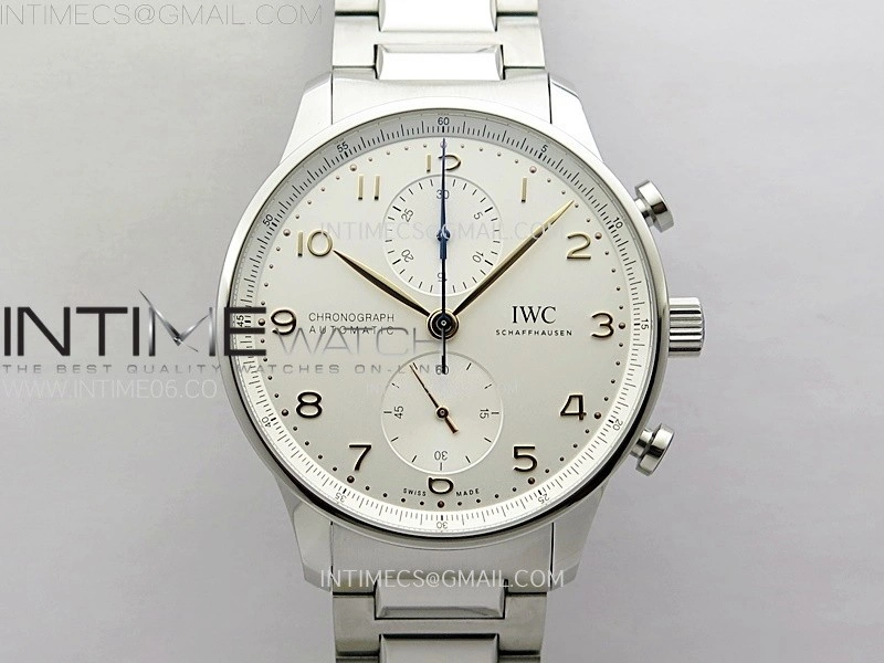 Portuguese IW371604 SS ZF 1:1 Best Edition White Dial Rose Gold Markers on SS Bracelet A96355
