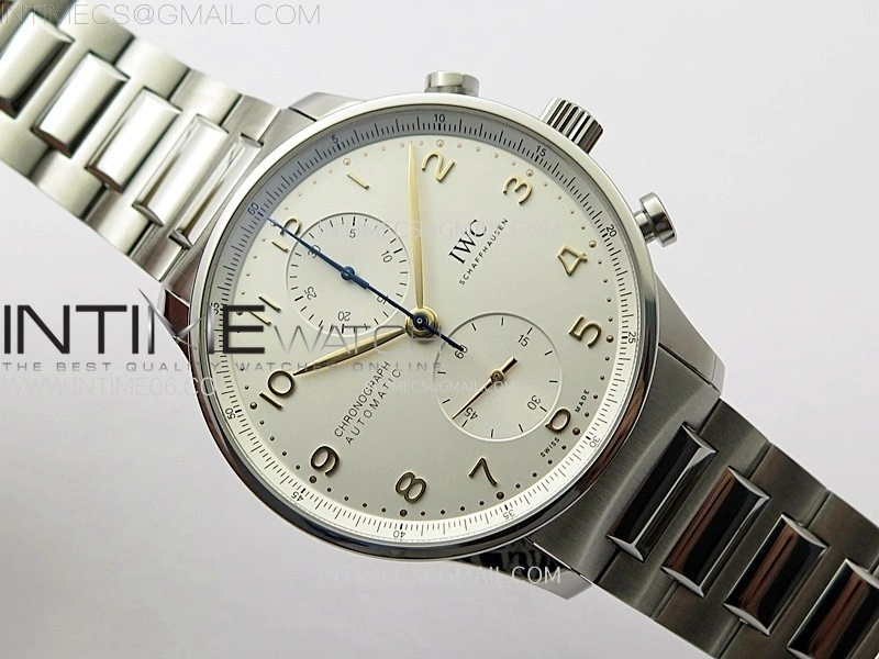 Portuguese IW371604 SS ZF 1:1 Best Edition White Dial Rose Gold Markers on SS Bracelet A96355
