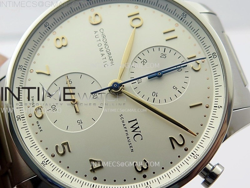 Portuguese IW371604 SS ZF 1:1 Best Edition White Dial Rose Gold Markers on SS Bracelet A96355