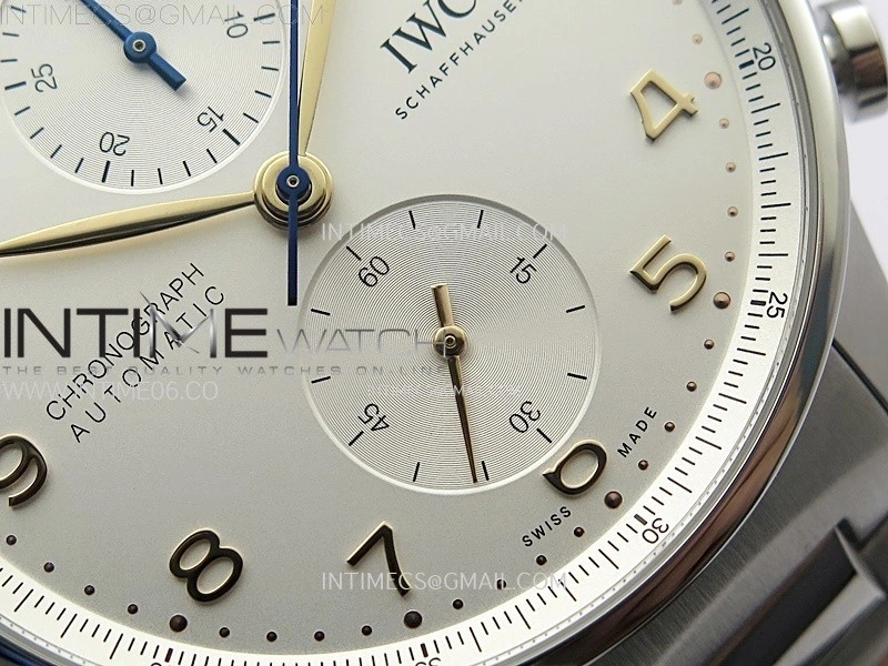 Portuguese IW371604 SS ZF 1:1 Best Edition White Dial Rose Gold Markers on SS Bracelet A96355