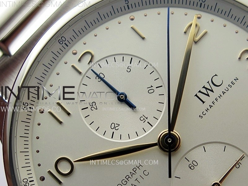 Portuguese IW371604 SS ZF 1:1 Best Edition White Dial Rose Gold Markers on SS Bracelet A96355